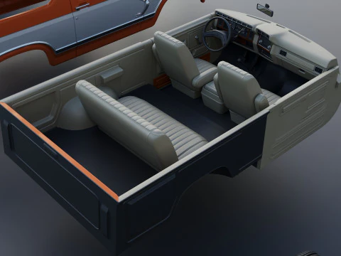 Bronco 1983 3D Print Model