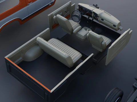 Bronco 1983 3D Print Model