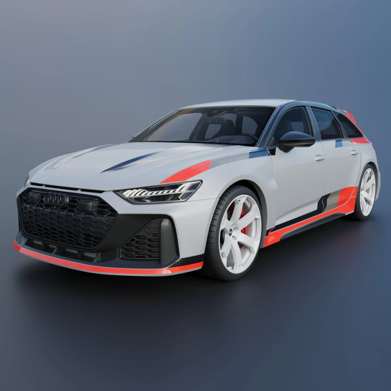 Audi RS6 Avant GT 2025 3D Print Model .c4d .max .obj .3ds .fbx .stl .blend 