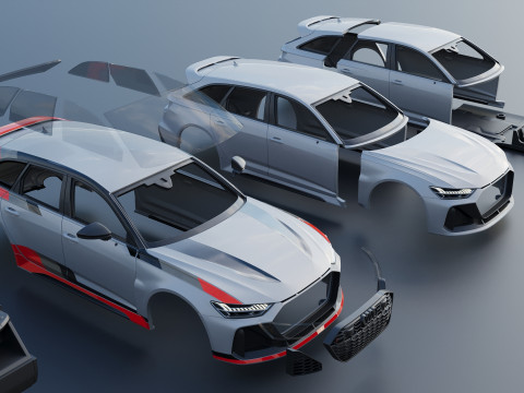 Audi RS6 Avant GT 2025 Model do druku 3D