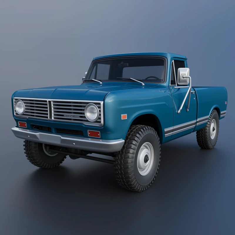 International Pickup 1972 3D Print Model .c4d .max .obj .3ds .fbx .stl .blend 