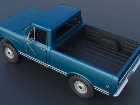 International Pickup 1972 3D Print Model