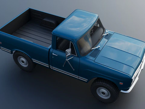 International Pickup 1972 3D Print Model