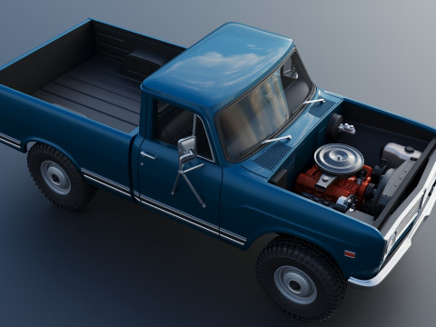 International Pickup 1972 3D-Druckmodell