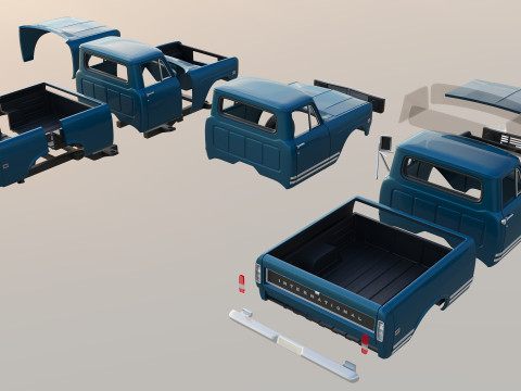 International Pickup 1972 3D-Druckmodell