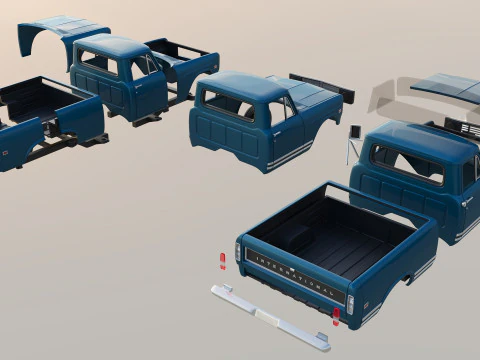 International Pickup 1972 3D Print Model