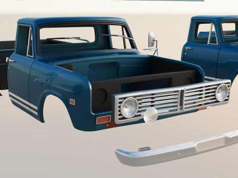 International Pickup 1972 3D-Druckmodell