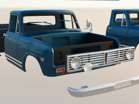 International Pickup 1972 3D Print Model