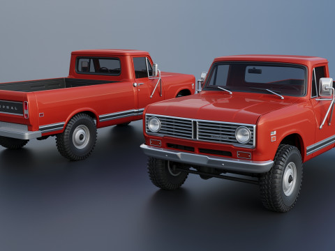 International Pickup Long Bed 1972 3D प्रिंट मॉडल
