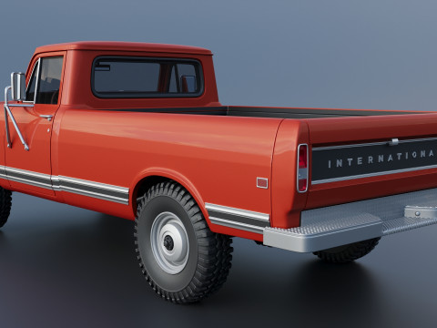 International Pickup Long Bed 1972 3D प्रिंट मॉडल