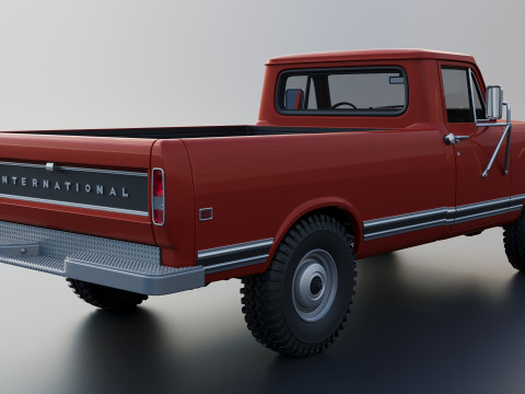 International Pickup Long Bed 1972 3D प्रिंट मॉडल