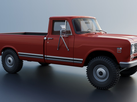 International Pickup Long Bed 1972 3D प्रिंट मॉडल