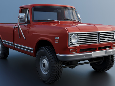 International Pickup Long Bed 1972 3D प्रिंट मॉडल