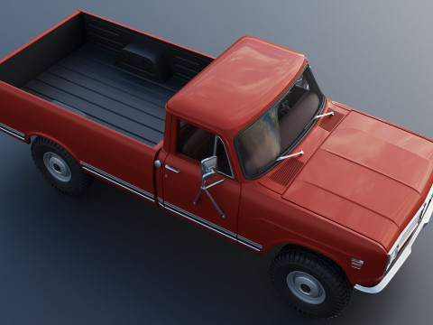 International Pickup Long Bed 1972 3D प्रिंट मॉडल