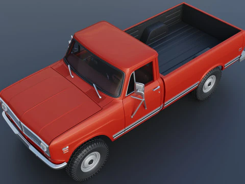 International Pickup Long Bed 1972 3D Print Model