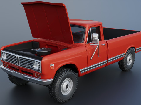 International Pickup Long Bed 1972 3D प्रिंट मॉडल