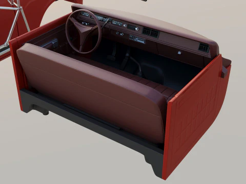 International Pickup Long Bed 1972 3D Print Model