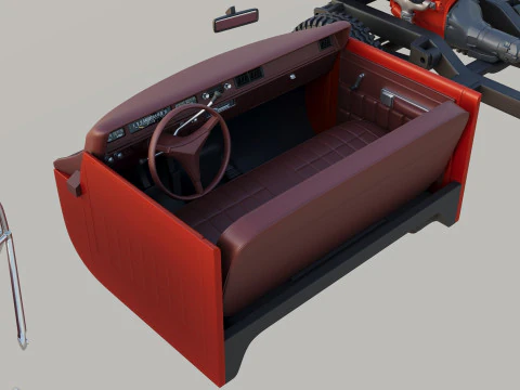 International Pickup Long Bed 1972 3D Print Model
