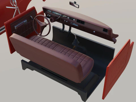 International Pickup Long Bed 1972 3D Print Model