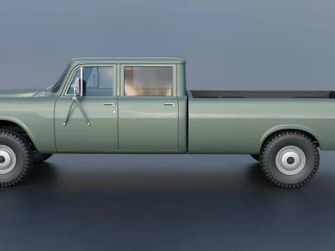 International Pickup Crew Cab 1972 3D Print Model