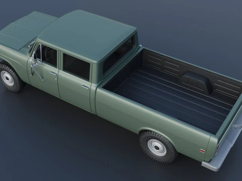 International Pickup Crew Cab 1972 3D Print Model