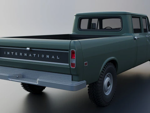 International Pickup Crew Cab 1972 3D Print Model