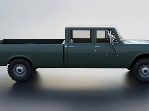 International Pickup Crew Cab 1972 3D Print Model