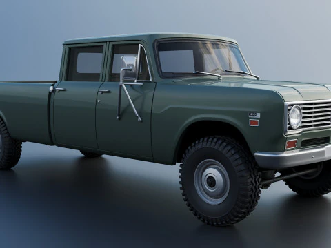 International Pickup Crew Cab 1972 3D Print Model