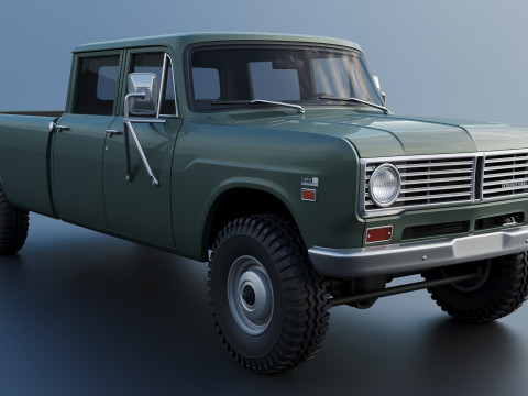 International Pickup Crew Cab 1972 3D 打印模型