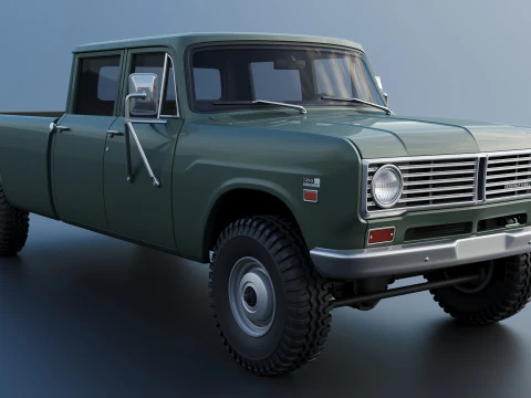 International Pickup Crew Cab 1972 3D Print Model