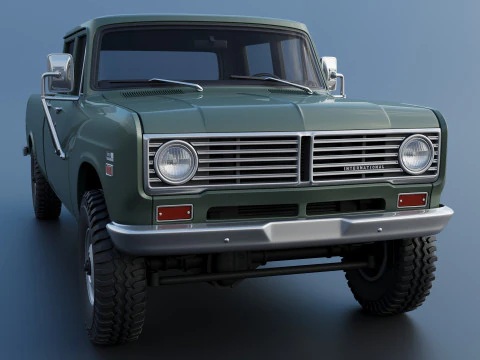 International Pickup Crew Cab 1972 3D Print Model