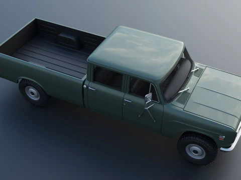 International Pickup Crew Cab 1972 3D Print Model