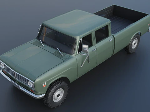International Pickup Crew Cab 1972 3D Print Model