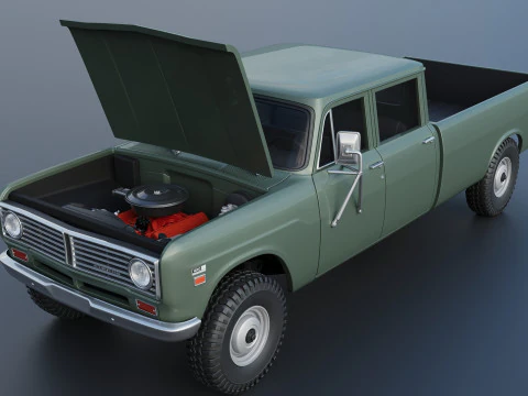 International Pickup Crew Cab 1972 3D Print Model
