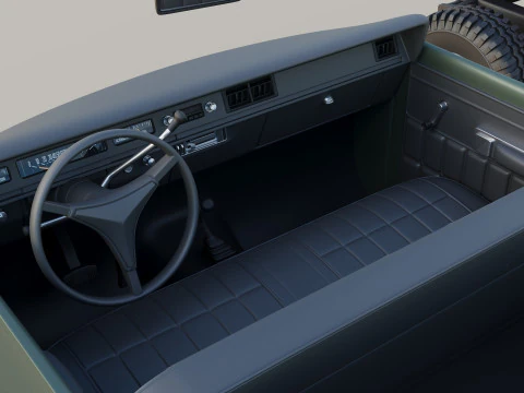 International Pickup Crew Cab 1972 3D Print Model
