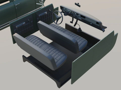 International Pickup Crew Cab 1972 3D Print Model