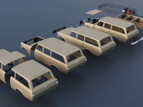 International Travelall 1972 3Dプリントモデル