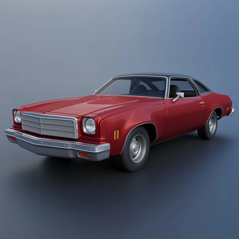 Chevrolet Chevelle Malibu Coupe 1974 3D Print Model .c4d .max .obj .3ds .fbx .stl .blend