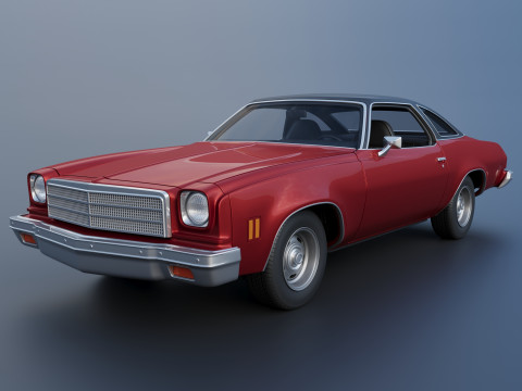 Chevrolet Chevelle Malibu Coupe 1974 3D 프린트 모델