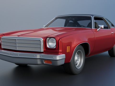 Chevrolet Chevelle Malibu Coupe 1974 Modèles 3D en vedette