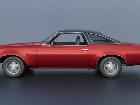 Chevrolet Chevelle Malibu Coupe 1974 Modèles 3D en vedette