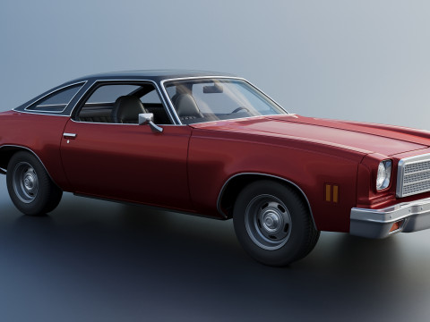 Chevrolet Chevelle Malibu Coupe 1974 Modèles 3D en vedette