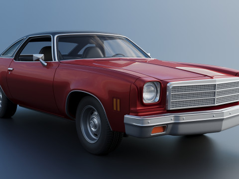 Chevrolet Chevelle Malibu Coupe 1974 Modèles 3D en vedette