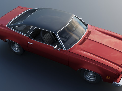 Chevrolet Chevelle Malibu Coupe 1974 Modèles 3D en vedette
