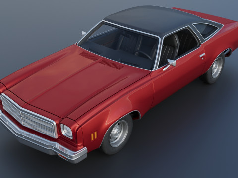 Chevrolet Chevelle Malibu Coupe 1974 Modèles 3D en vedette