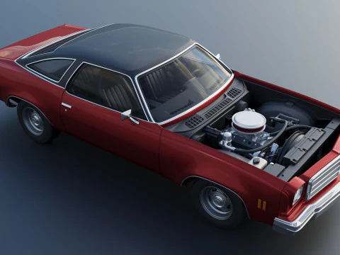 Chevrolet Chevelle Malibu Coupe 1974 3D Print Model