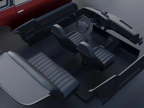 Chevrolet Chevelle Malibu Coupe 1974 3D Print Model