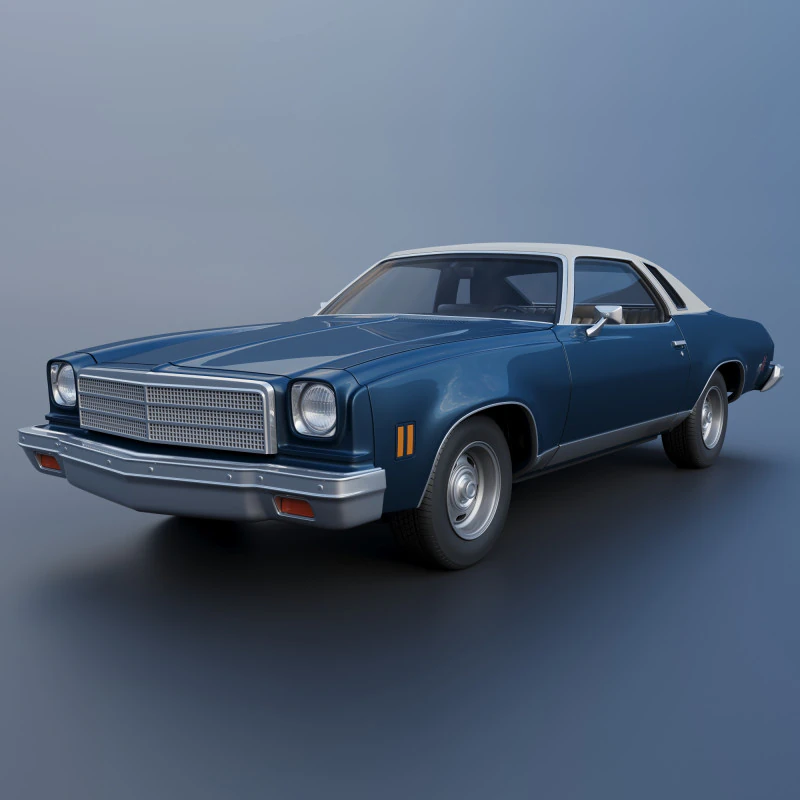 Chevrolet Chevelle Malibu Classic 1974 3D Print Model .c4d .max .obj .3ds .fbx .stl .blend 