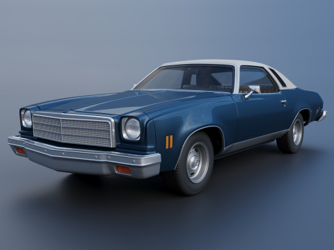 Chevrolet Chevelle Malibu Classic 1974 3D 프린트 모델