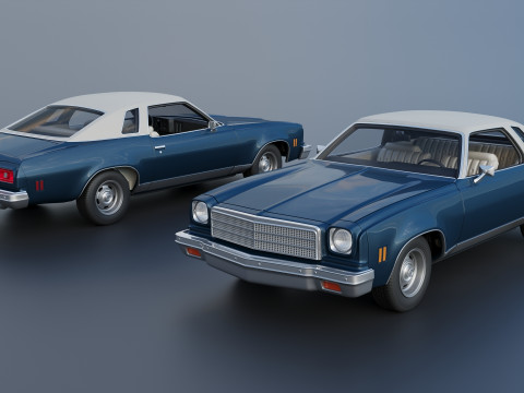 Chevrolet Chevelle Malibu Classic 1974 3D Baskı Modeli
